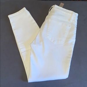 NWT J.Crew 9" Toothpick Button front size 27 white